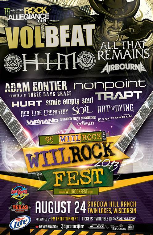 95 WIIL ROCK Presents: WIIL ROCK FEST 2013 – August 24th at the Shadow ...