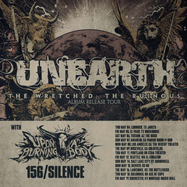 unearth band tour 2023